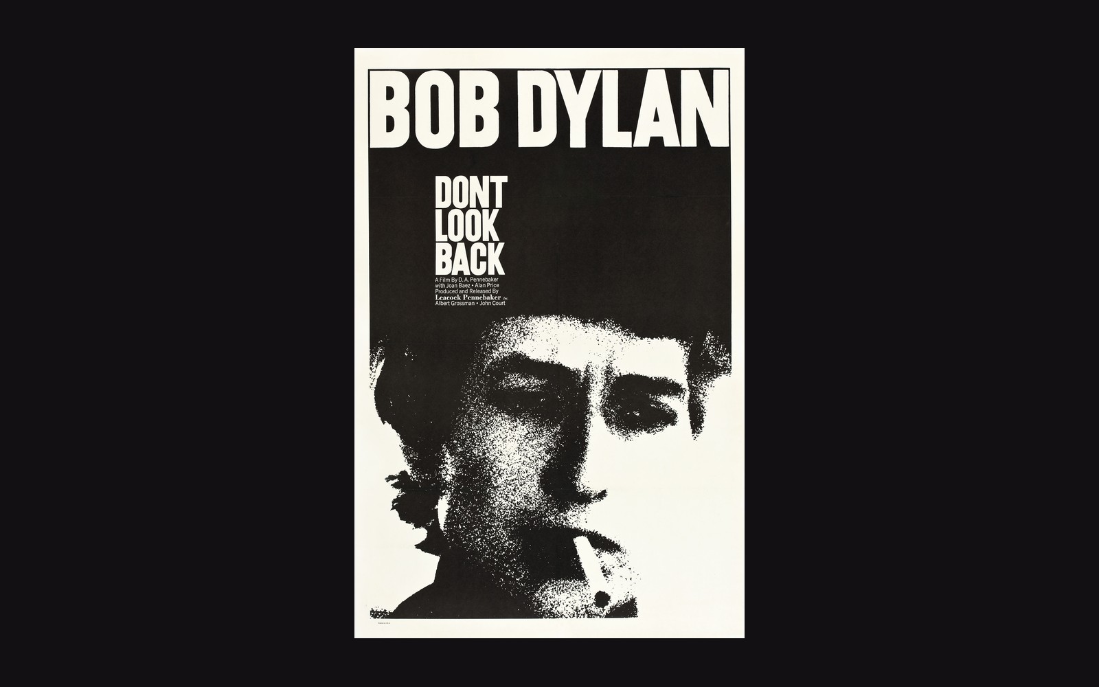 Release poster for D. A. Pennebaker's Dont Look Back, 1967